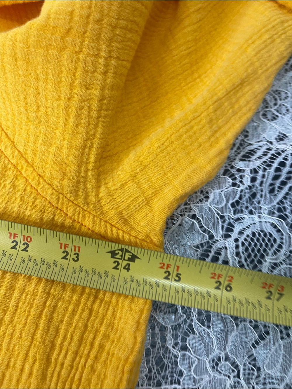 We The Free People Summer Daydream Button Down Shirt Size Medium Yellow Papaya - Picture 9 of 16